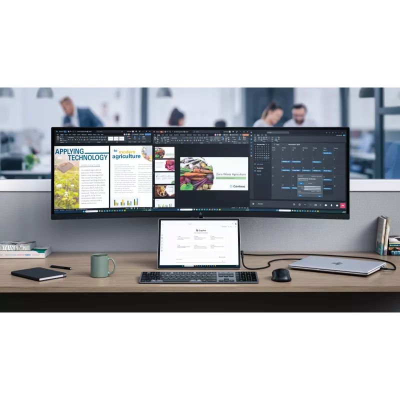 HP Series 5 Pro 49 colių DQHD konferencinis monitorius - 549pm, 124,5 cm (49 colių), 5120 x 1440 pikselių, Dual QHD, LCD, 5 ms, juodos spalvos