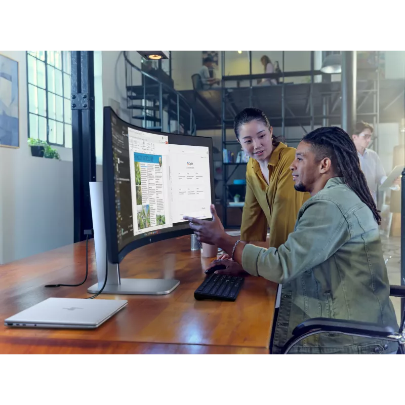 HP Series 5 Pro 49 colių DQHD konferencinis monitorius - 549pm, 124,5 cm (49 colių), 5120 x 1440 pikselių, Dual QHD, LCD, 5 ms, juodos spalvos