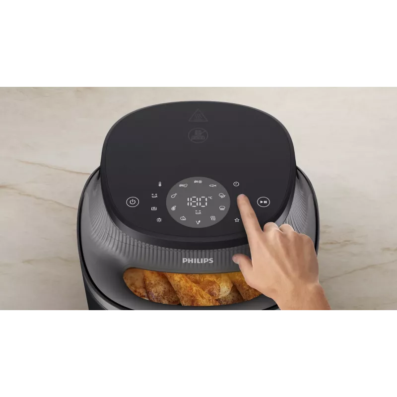 Karšto oro gruzdintuvė Philips 3000 serija NA330/00 — 6,2 l, 1700 W, jutiklinis LED, juoda