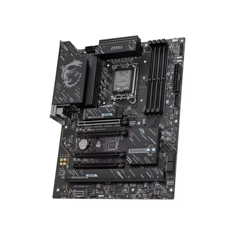 Pagrindinė plokštė MSI Z890 Gaming WiFi — Intel Z890 ATX, LGA1851 (S1851), DDR5, 4x DIMM, Wi‑Fi 7, 2.5GbE, 3x M.2