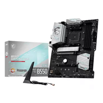 Pagrindinė plokštė MSI B550 GAMING WIFI ATX — AMD B550, lizdas AM4, DDR4, 4 DIMM, 128 GB, „Wi‑Fi 5“, gigabitinė LAN