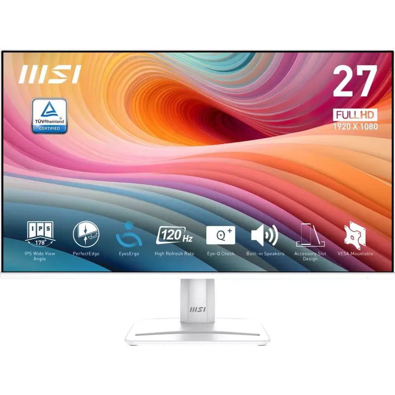 MSI Pro MP275W E2 kompiuterio monitorius 68,6 cm (27 colių) 1920 x 1080 pikselių Full HD LED baltas