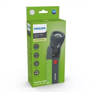 Philips Xperion 3000 LUMX30ZOOMX1 Zoom, LED, 1000 lm, 1000 lm, Žalia, Pilka, Baterija, 9 h