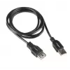 LANBERG USB-A į USB-A laidas 2.0, kištukas į lizdą, 1,8 m, juodas