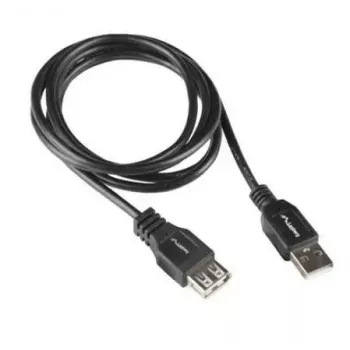 LANBERG USB-A į USB-A laidas 2.0, kištukas į lizdą, 1,8 m, juodas