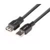 LANBERG USB-A į USB-A laidas 2.0, kištukas į lizdą, 1,8 m, juodas