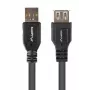 LANBERG USB-A į USB-A laidas 2.0, kištukas į lizdą, 1,8 m, juodas