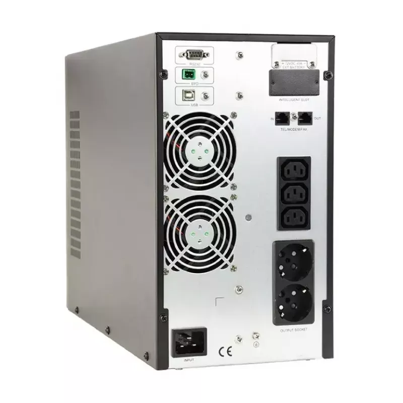 Nepertraukiamo maitinimo šaltinis UPS Gembird EG-UPSO-3000 dvigubos konversijos 3 kVA 2700 W 5 F tipo lizdai LCD