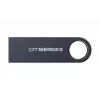 USB atmintinė KINGSTON DataTraveler SE9 G3 256 GB — USB Type-A, USB 3.2 Gen 1, skaitymo greitis 220 MB/s, rašymo greitis 100 MB/s, be dangtelio, tamsiai nikelio spalvos