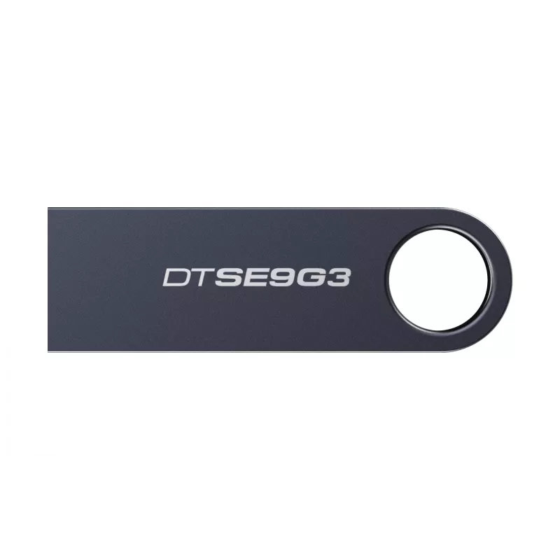 USB atmintinė KINGSTON DataTraveler SE9 G3 256 GB — USB Type-A, USB 3.2 Gen 1, skaitymo greitis 220 MB/s, rašymo greitis 100 MB/s, be dangtelio, tamsiai nikelio spalvos