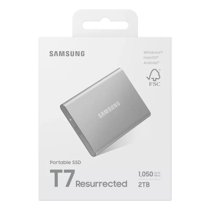 Samsung MU-PD2T0G/WW išorinis SSD diskas 2 TB USB Type-C 3.2 Gen 2 (3.1 Gen 2) Sidabrinis