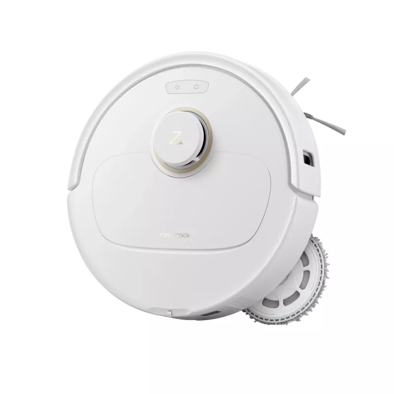 Robotas dulkių siurblys Roborock Qrevo C Pro — baltas, 0,325 l dulkių talpykla, 180 min veikimo laikas, 5200 mAh ličio jonų baterija, apvali forma