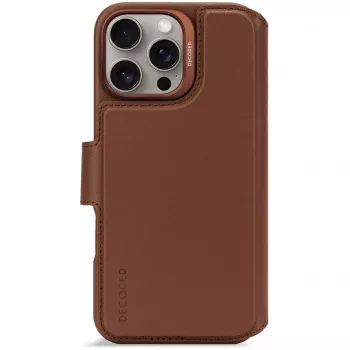 Dėklas-piniginė Decoded iPhone 16 Pro Max Rudas 3 kortelių kišenės