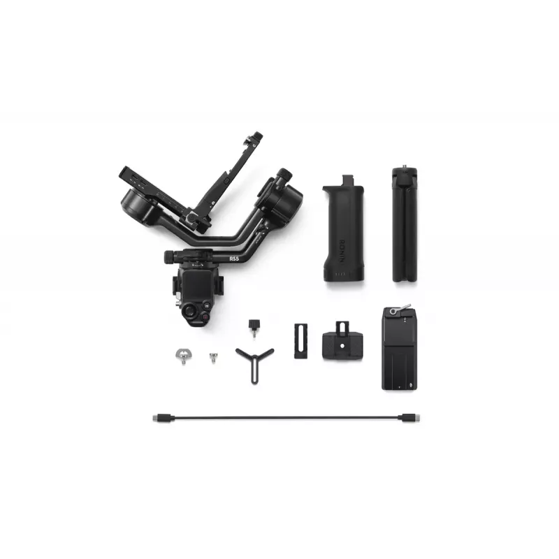 Rankinio kameros stabilizatorius DJI RS 5 — aliuminis, juodas, 30 val. veikimo laikas, 1,46 kg