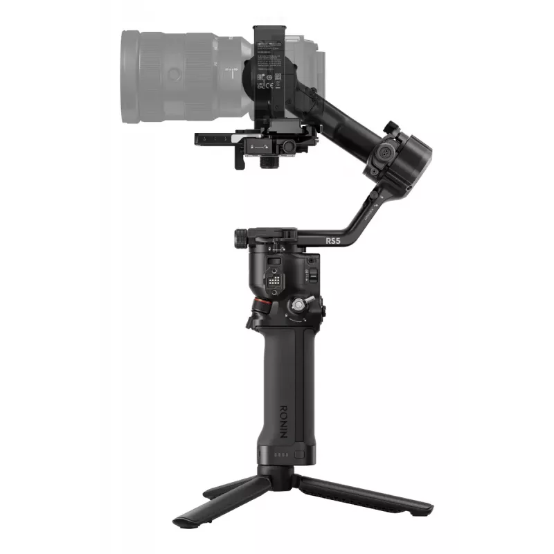 Rankinio kameros stabilizatorius DJI RS 5 — aliuminis, juodas, 30 val. veikimo laikas, 1,46 kg