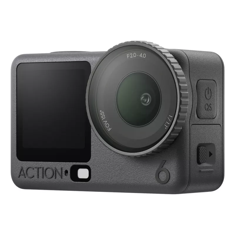 Veiksmo kamera DJI Osmo Action 6 Standard Combo — 38 MP CMOS, 4K Ultra HD, 155° FOV, 2x skaitmeninis priartinimas