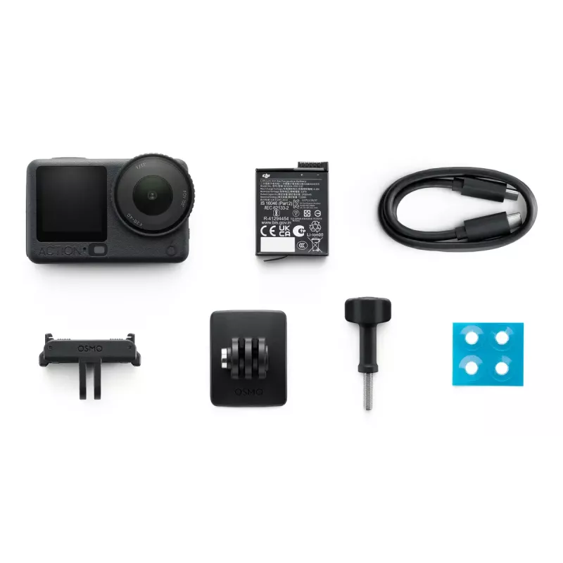 Veiksmo kamera DJI Osmo Action 6 Standard Combo — 38 MP CMOS, 4K Ultra HD, 155° FOV, 2x skaitmeninis priartinimas