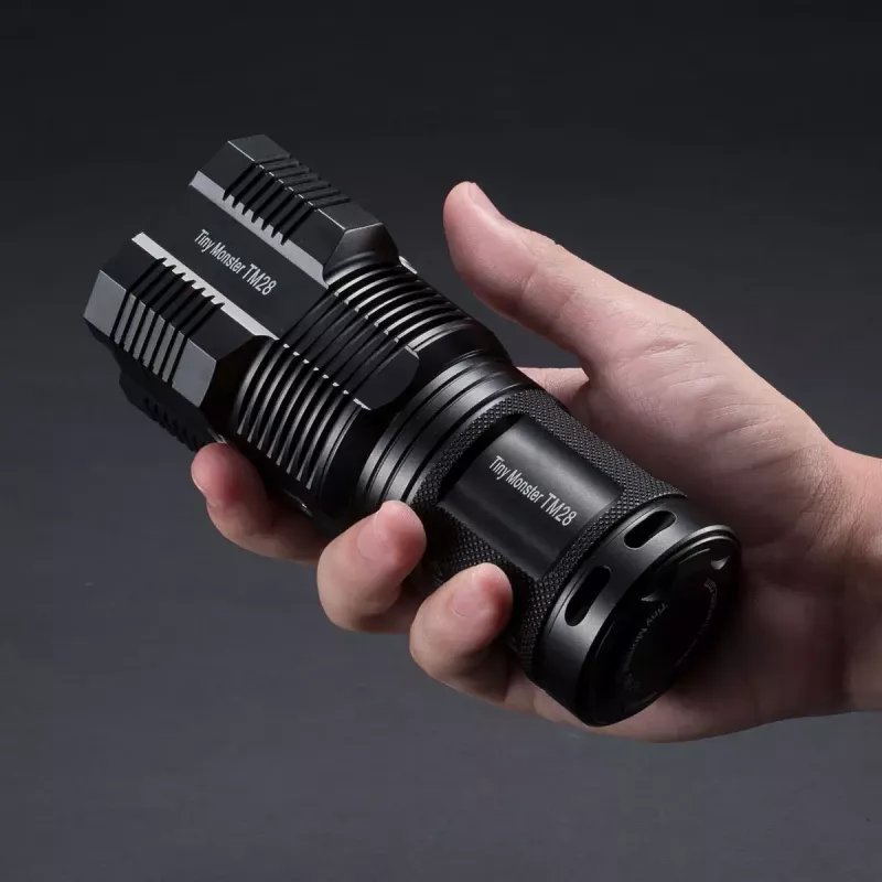 Rankinis žibintuvėlis Nitecore TM28, LED 4×, maks. 6000 lm, Li‑Ion, juodas, 142 mm ilgis, 414 g