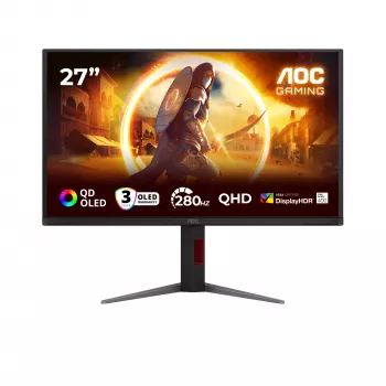 AOC G4 Q27G4ZD kompiuterio monitorius 68,6 cm (27 coliai) 2560 x 1440 pikseliai Quad HD QD-OLED Juoda, Raudona
