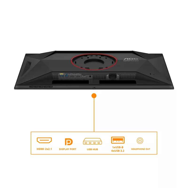 AOC G4 Q27G4ZD kompiuterio monitorius 68,6 cm (27 coliai) 2560 x 1440 pikseliai Quad HD QD-OLED Juoda, Raudona