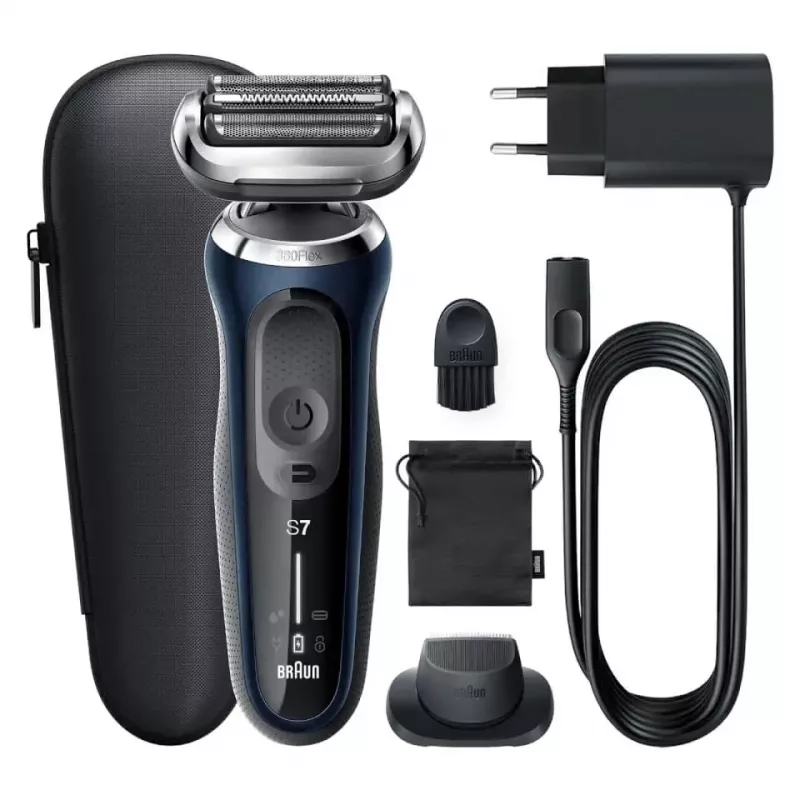 Braun Series 7 71-B1200s elektrinis barzdaskutė su žoliapjove Mėlyna
