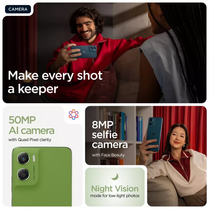 Motorola moto g06 17.5 cm (6.88 inch) Dual SIM Android 15 4G USB Type-C 4 GB 256 GB 5200 mAh Green
