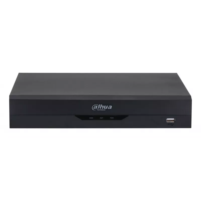 Skaitmeninis vaizdo registratorius DAHUA XVR5108HS-4KL-I3/T — 8 kanalų DVR, H.265/H.264, SATA iki 16 TB, Gigabit Ethernet, 12 V DC, juodas