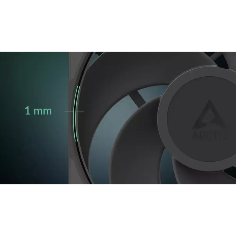140 mm ventiliatorius Arctic Freezer P14 Pro Reverse — 166.5 m³/h, 5.1 mmH₂O, hidrodinaminis guolis, A‑RGB, PWM, juodas, su laido skirstytuvu