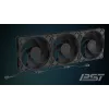 140 mm ventiliatorius Arctic Freezer P14 Pro Reverse — 166.5 m³/h, 5.1 mmH₂O, hidrodinaminis guolis, A‑RGB, PWM, juodas, su laido skirstytuvu