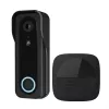 Vaizdo durų skambutis TRUST DOORCAM-3000 juodas, 3 MP, „Wi‑Fi“ 2,4 GHz, „MicroSD“ iki 256 GB, baterija / USB (8–24 V)