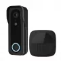Vaizdo durų skambutis TRUST DOORCAM-3000 juodas, 3 MP, „Wi‑Fi“ 2,4 GHz, „MicroSD“ iki 256 GB, baterija / USB (8–24 V)
