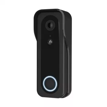 Vaizdo durų skambutis TRUST DOORCAM-3000 juodas, 3 MP, „Wi‑Fi“ 2,4 GHz, „MicroSD“ iki 256 GB, baterija / USB (8–24 V)