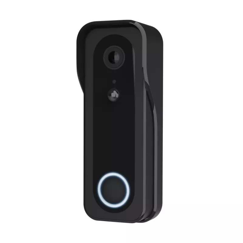 Vaizdo durų skambutis TRUST DOORCAM-3000 juodas, 3 MP, „Wi‑Fi“ 2,4 GHz, „MicroSD“ iki 256 GB, baterija / USB (8–24 V)