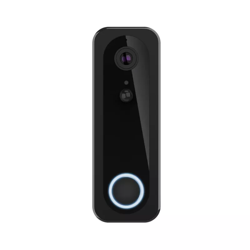 Vaizdo durų skambutis TRUST DOORCAM-3000 juodas, 3 MP, „Wi‑Fi“ 2,4 GHz, „MicroSD“ iki 256 GB, baterija / USB (8–24 V)