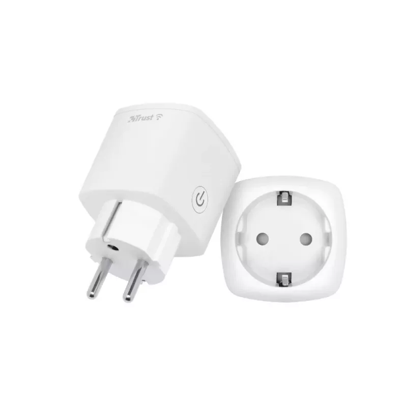 Išmanusis kištukas TRUST 71301 — „Wi‑Fi“ vidaus lizdas, 3000 W, baltas, 52×52×86 mm