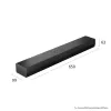 Garso juosta LG S20A 2.0 kanalų, 50 W, Bluetooth SBC/AAC, laidinis ir belaidis, juoda, 650×99×63 mm
