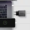 Sieninis įkroviklis AXAGON ACU-PQ67D, 67W, USB-C PD3.0 + USB-A QC4+, 2 išvestys, LCD ekranas, 100–240V