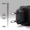Sieninis įkroviklis AXAGON ACU-PQ67, 67W, PD3.0 + QC4+, 1x USB-C + 1x USB-A, 100–240V, pilka/juoda