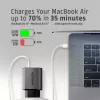 Sieninis įkroviklis AXAGON ACU-PQ67, 67W, PD3.0 + QC4+, 1x USB-C + 1x USB-A, 100–240V, pilka/juoda