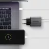 Sieninis įkroviklis AXAGON ACU-PQ67, 67W, PD3.0 + QC4+, 1x USB-C + 1x USB-A, 100–240V, pilka/juoda