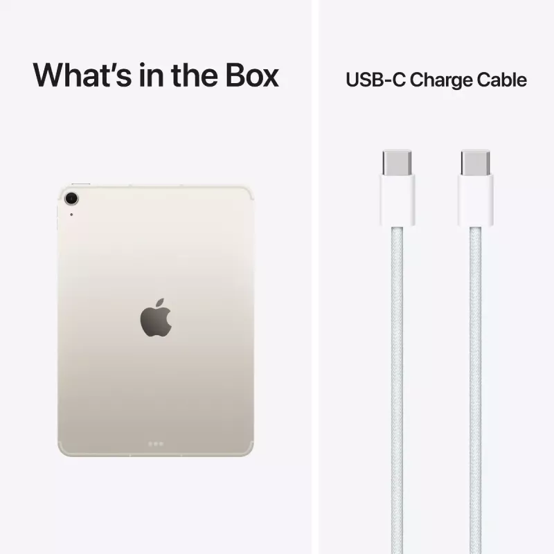 Planšetinis kompiuteris Apple iPad Air 11 colių Wi‑Fi + Cellular 128GB, M4, 12GB RAM, 11 colių LED 2360×1640, 5G, Starlight