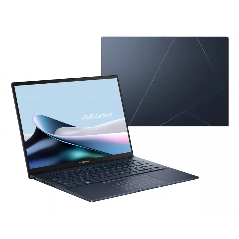 Nešiojamas kompiuteris ASUS Zenbook 14 OLED UX3405CA — Intel Core Ultra 7 255H, 14 colių 3K liečiamas, 32 GB LPDDR5x, 1 TB SSD, Intel Arc 140T, Windows 11 Home, mėlynas