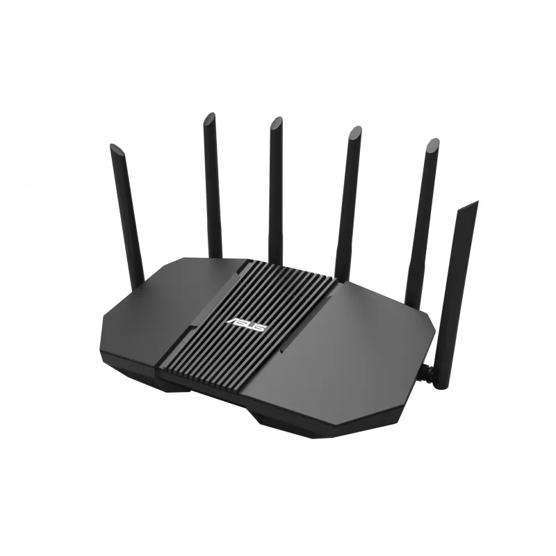 Stalinis maršrutizatorius ASUS RT-BE90U BE9400 AiMesh — Trijų dažnių „Wi‑Fi 7“ (2,4/5/6 GHz), 9400 Mbps, 2,5 Gigabit Ethernet, 4× RJ‑45 LAN, USB, juoda