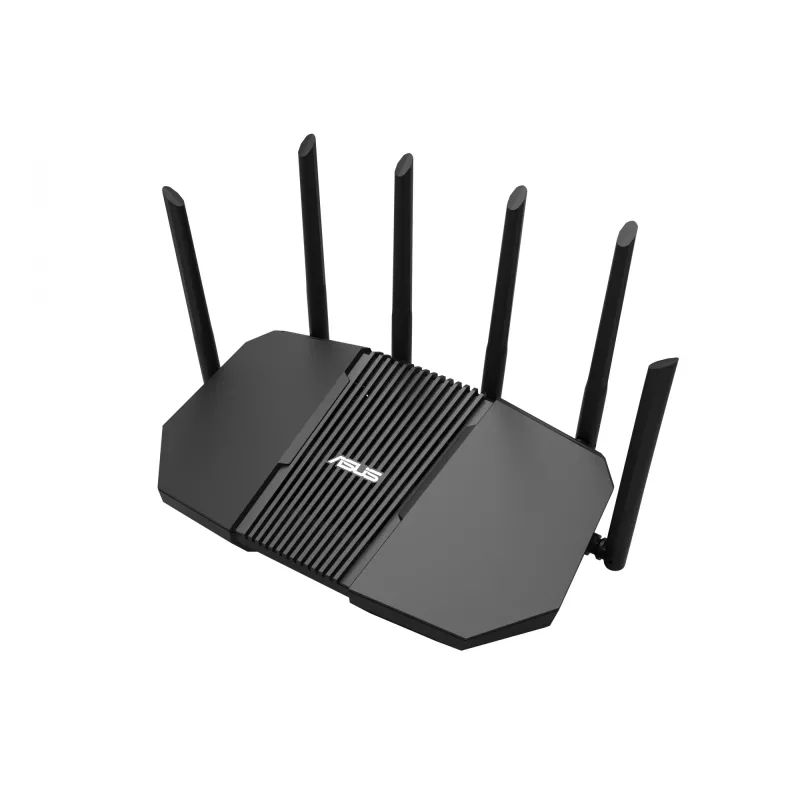 Stalinis maršrutizatorius ASUS RT-BE90U BE9400 AiMesh — Trijų dažnių „Wi‑Fi 7“ (2,4/5/6 GHz), 9400 Mbps, 2,5 Gigabit Ethernet, 4× RJ‑45 LAN, USB, juoda