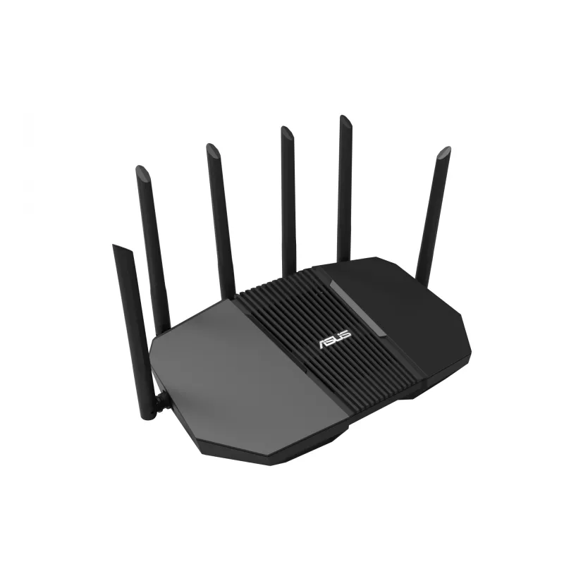 Stalinis maršrutizatorius ASUS RT-BE90U BE9400 AiMesh — Trijų dažnių „Wi‑Fi 7“ (2,4/5/6 GHz), 9400 Mbps, 2,5 Gigabit Ethernet, 4× RJ‑45 LAN, USB, juoda