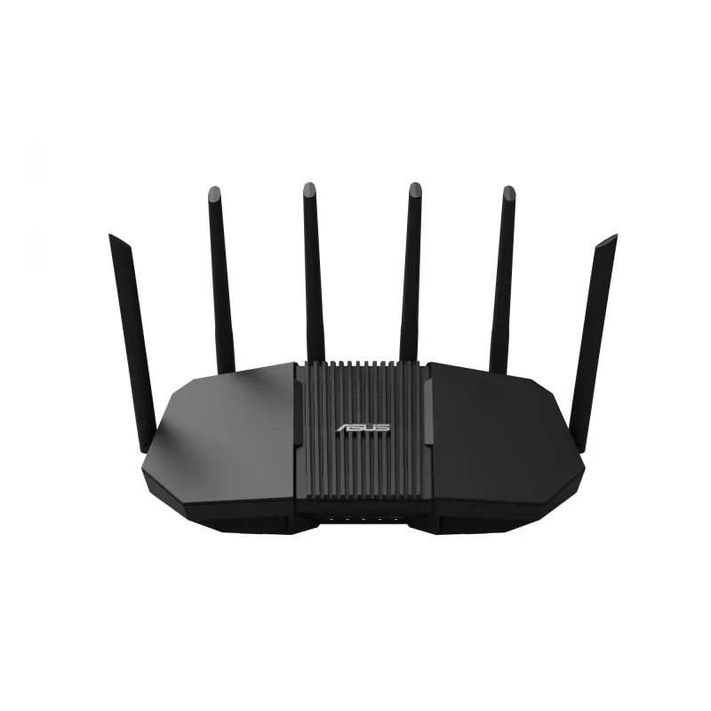 Stalinis maršrutizatorius ASUS RT-BE90U BE9400 AiMesh — Trijų dažnių „Wi‑Fi 7“ (2,4/5/6 GHz), 9400 Mbps, 2,5 Gigabit Ethernet, 4× RJ‑45 LAN, USB, juoda