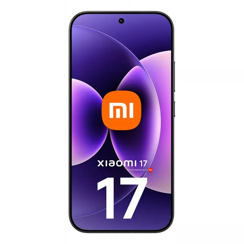 Išmanusis telefonas Xiaomi 17 — 16 cm (6,3 col.) ekranas, Snapdragon 8 Elite Gen 5, 12 GB RAM, 512 GB, 50 MP triguba kamera, 6330 mAh, juoda