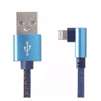 USB 2.0 duomenų kabelis Gembird CC-USB2J-AMLML-1M-BL — USB A į Micro-USB B/Lightning, 1 m, mėlynas/juodas