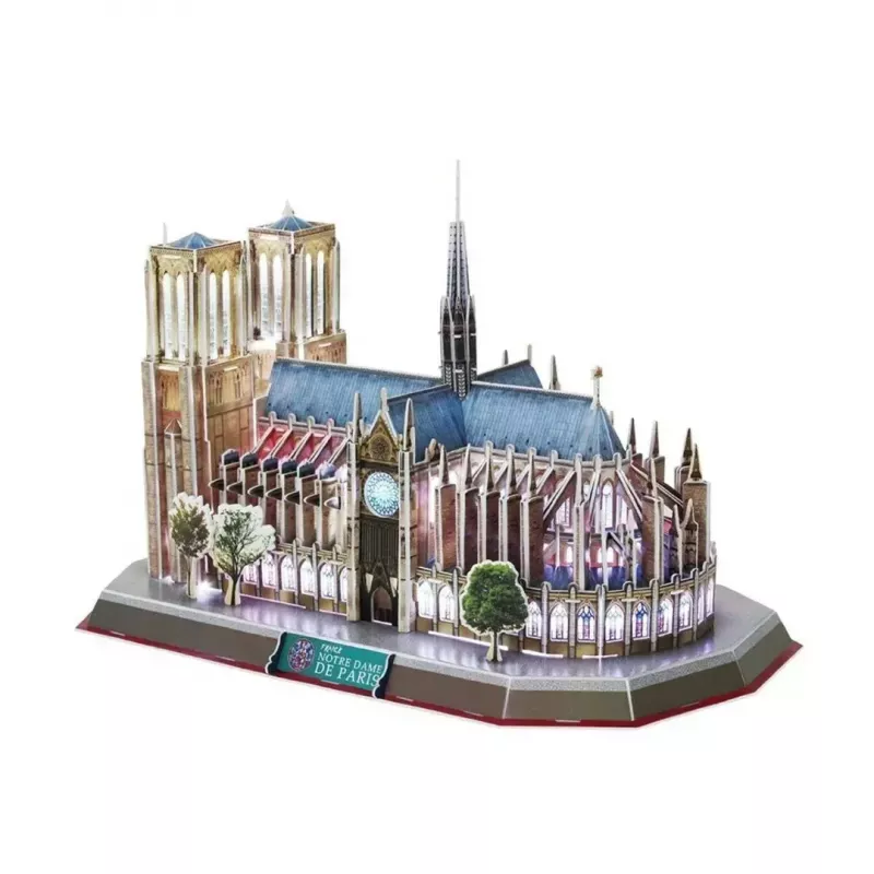 3D dėlionė CubicFun Notre Dame (Light) — modelis DA-20509, lengvas apšviestas leidimas