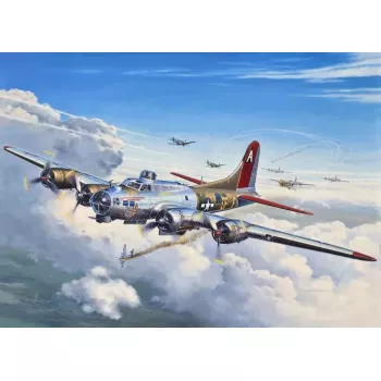 Lėktuvo su fiksuotais sparnais modelis REVELL B-17G Flying Fortress surinkimo rinkinys 1:72, sparnų mojis 44 cm